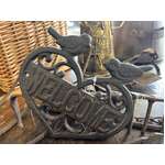 Welcome Cast Iron Sign - Rustic Love Birds
