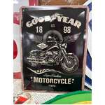Good Year Motorcycle Tin Sign - Nostalgic Art - Officially Licenced - 20cm x 15cm