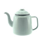 Falcon Enamel Teapot - 1.5 L - Duck Egg Blue w Grey Rim