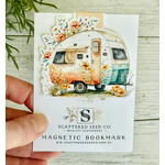 Vintage Caravan Magnetic Bookmark - Cream
