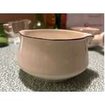 RETRO Countryside Stoneware Collection Japan - Double Spout Bowl - Cream & Brown