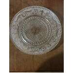RETRO Hasegawa Glass Serving Plate - Elizabeth Pattern - 24.5 cm