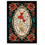 Orchid Tattoo Flash Art Print - A5 - Gold St. Press