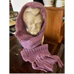 Soft Acrylic Knit Scarf - Plum Pink - Winter Warmth