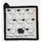Black Sheep of the Family Square Pot Holder | Cotton | Australian Design 