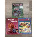 Lot of 3 Vintage Papier Mache Books 1972 and 1990s 