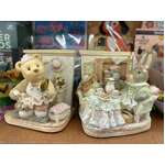 RETRO FIGI Snuggle Buddies Book Ends - Time for Tea - 1996