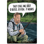 007 Fishing -  Retro Tin Sign - 20 x 30 cm Portrait