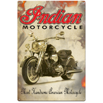 Indian Motorcycle Most Handsome -  Retro Tin Sign - 20 x 30 cm Portrait