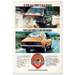 Torana Rally to Road -  Retro Tin Sign - 20 x 30 cm Portrait