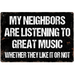Great Music -  Retro Tin Sign - 20 x 30 cm Landscape