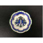 VINTAGE Arta Austria Enamel Trinket Dish - Blue Horses 
