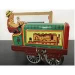 Tractor w Driver - Wind Up Tin Toy 
