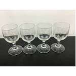 VINTAGE Etched Sherry Glasses - Lot of 4 - Oval Indent