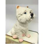 White Westie Dog Money Box - Ceramic - Hand Painted - 20 cm Tall