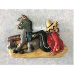 MCM Cantina Mexican & Donkey Chalk Ware Wall Plaque - Super Kitsch
