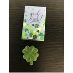 Good Luck! Matchbox Memory Token - Four Leaf Clover 