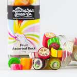 Rock Candy -  Fruit Assorted - The Australian Sweet Co - 170g Jar
