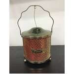 VINTAGE English Biscuit Tin w Metal Surround & Hinged Lid