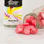 Rock Candy - Musk Rock - The Australian Sweet Co - 170g Jar