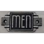 Men - Cast Iron Toilet Sign - Art Deco Style