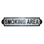 Smoking Area Sign - Cast Iron