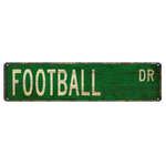 Tin Street Sign - Football Drive - 40 x10 cm