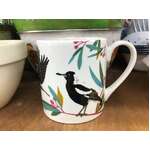 Magpie & Gum Leaves Ceramic Mug | 325 ml | Microwave & Dishwasher Safe | Australian Design