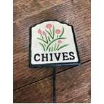 Chives Herb Garden Sign on Spike | Cast Iron | Vintage Style Plant Marker