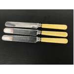 VINTAGE Wood & Co Sheffield Faux Bone Handled Knives | Lot of 3 | Rounded End