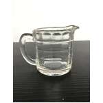 VINTAGE Crown Crystal Depression Glass Jug | Grid Pattern | 5.5 cm Tall 