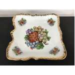 VINTAGE Kitschy Pineapple & Grapes Square Dish | Geisha Fine China Japan