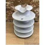 VINTAGE 3 Tier Ceramic Power Line Insulator | Blue | Large 21 cm Tall 