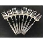 MIDCENTURY Stainless Steel Rose Handle Sporks Splayds | Lot of 8 | Japan