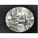 VINTAGE Johnson Bros England Dream Town Side Plate | Monochrome 