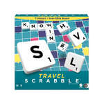 Mattel Travel Scrabble | Classic Word Game | Compact Board With Tile Grips | 2-4 Players
