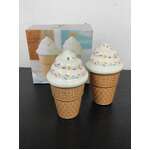 Ceramic Ice Cream Salt and Pepper Shakers