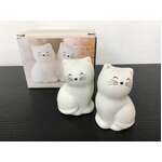 Ceramic White Cat Salt and Pepper Shakers