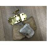 Offset Brass Cupboard Hinges w Screws | Lot of 4 