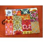 Anna Chandler Velvet Clutch Bag | 70s Orange