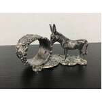 VINTAGE Figural Napkin Ring | Donkey & Grape Vines