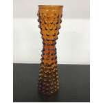 RETRO Hobnail Amber Glass Bud Vase | Taiwan | 23 cm Tall