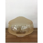 VINTAGE Ceiling Glass Light Shade - Etched - Satin & Iridescent 