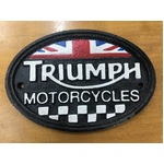Triumph Motorcycles Sign - Cast Iron - Oval 