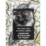 Someone is Stealing My Poop - Funny Fridge Magnet - Retro Humour - Cat