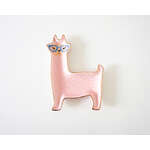 Llama Ceramic Trinket Tray - Pink