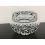 VINTAGE Crystal Lidded Trinket Box | Round