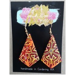 Polymer Earrings - Dangle - Lava Diamond