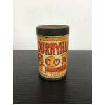 ANTIQUE Lithographed Cadbury Bournville Cocoa Sample Tin - Cylinder Shape 