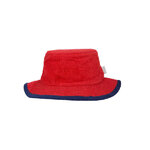 Terry Towelling Bucket Hat - M - Red Navy Trim